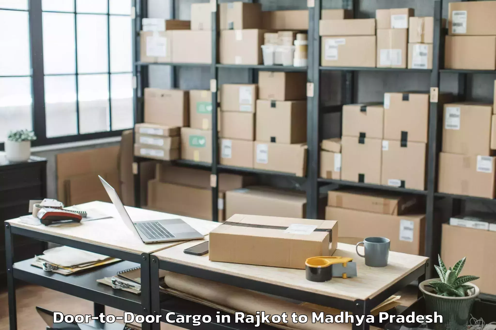 Professional Rajkot to Khachrod Door To Door Cargo